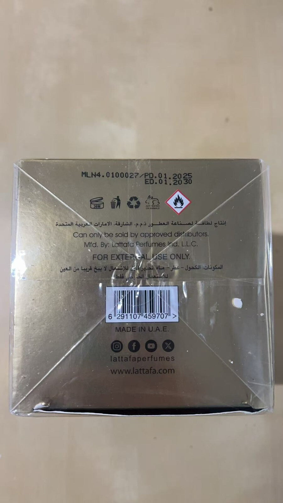 Lattafa Confidential 3.38 fl oz Unisex Adult Eau de Parfum - Y-A25W7