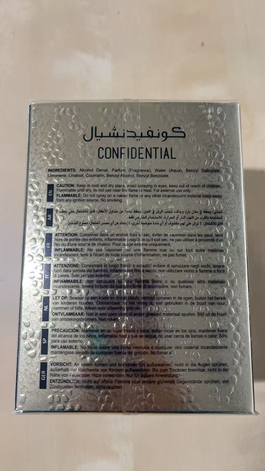 Lattafa Confidential 3.38 fl oz Unisex Adult Eau de Parfum - Y-A25W7