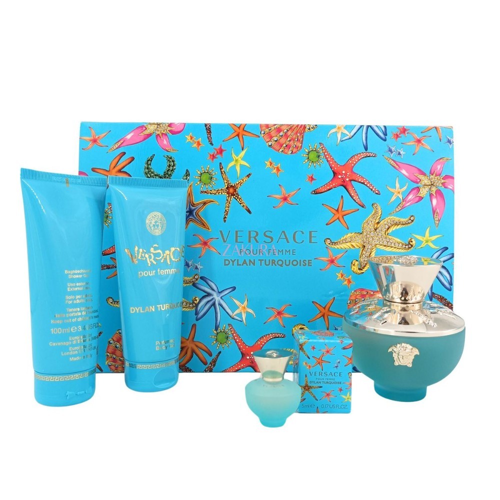 Versace Dylan Turquoise Set Edt 100ml + BL 100ml + SG 100ml + Edt 5ml