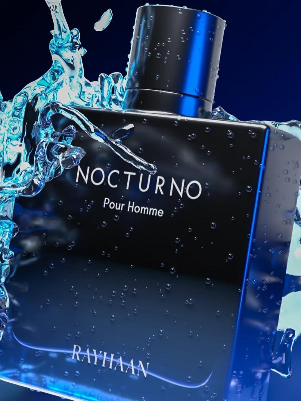 Rayhaan Nocturno Pour Homme Eau De Parfum for Men 3.4 oz 100ml