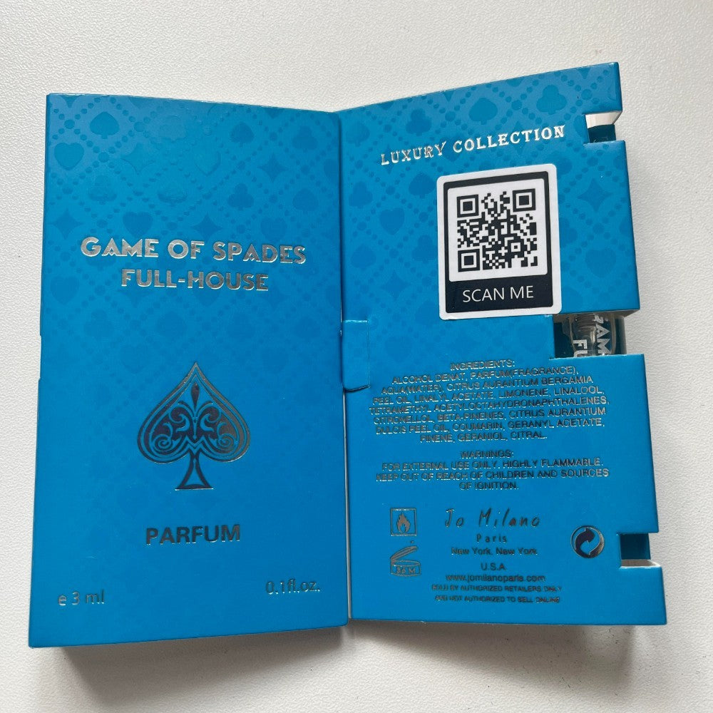 Jo Milano Game of Spades Full House Parfum, 0.1 oz / 3 ml