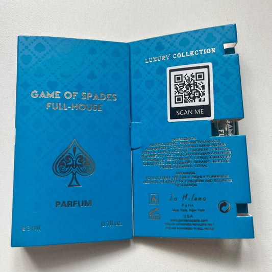 Jo Milano Game of Spades Full House Parfum, 0.1 oz / 3 ml